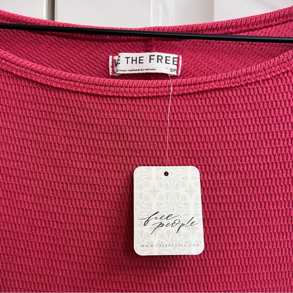 Free People We The Free Jess Long Sleeve in Red, Size S, NWT - Picture 3 of 8
